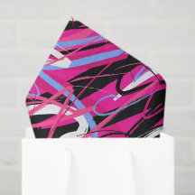 Redemoinhos Abstratos em Rosa e Preto