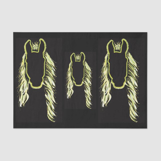 Papel De Seda Reflexões Sunny de um Cavalo (Frente )