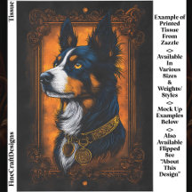 Regal Border Collie, Quadro Ornamentado EF3L Decou