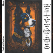 Regal Border Collie, Quadro Ornamentado EF3R Decou
