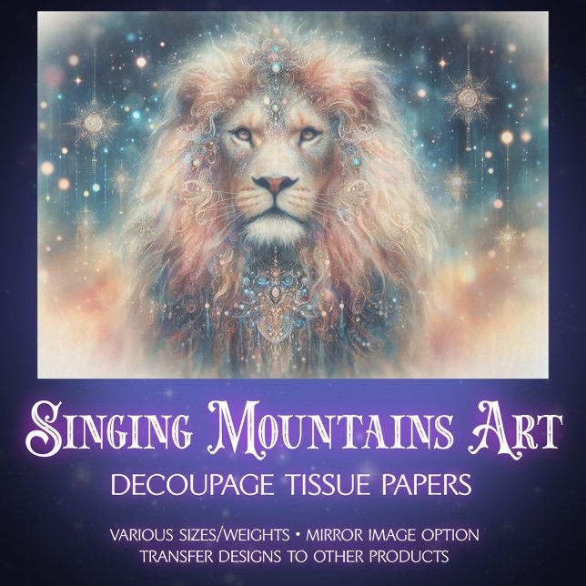 Papel De Seda Regal Lion of Judah Christian Art Decoupage (Criador carregado)