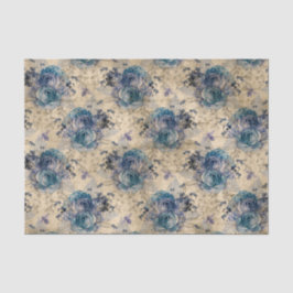 Papel De Seda Regal Queen Bee W/Blue Rosas 