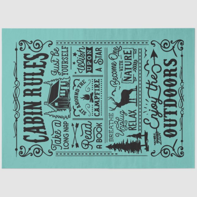 Papel De Seda Regras de Cabina (Frente )