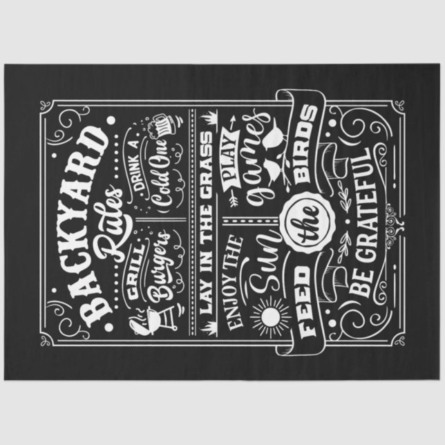 Papel De Seda Regras do BackYard (Frente )