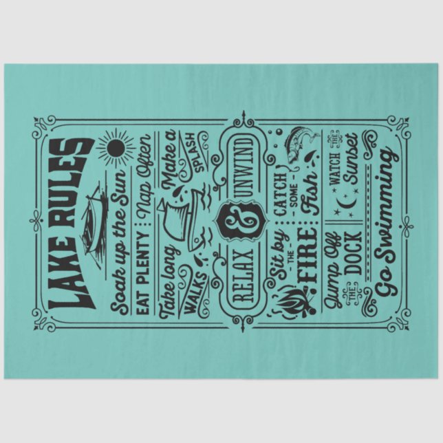 Papel De Seda Regras do Lago (Frente )