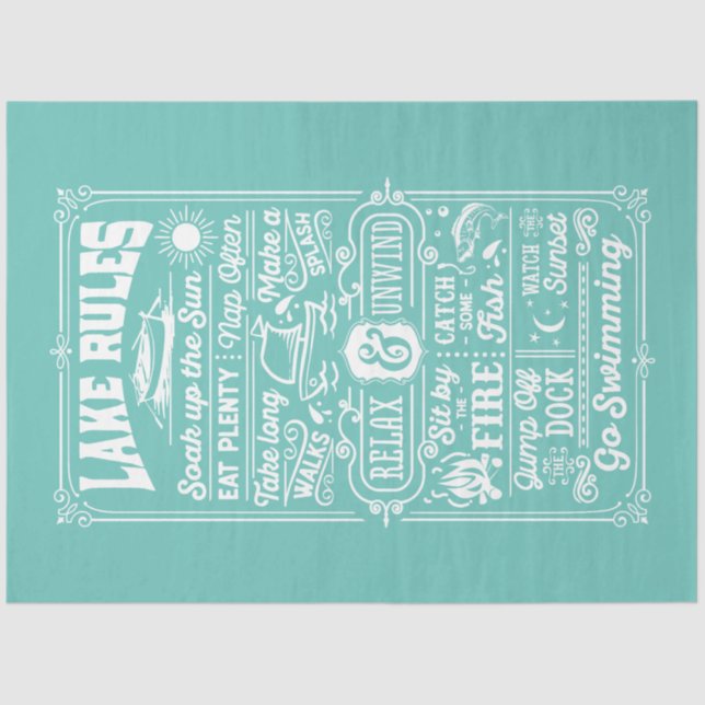 Papel De Seda Regras do Lago (Frente )