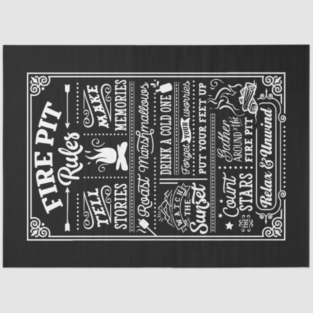 Papel De Seda Regras do Poço de Fogo (Frente )