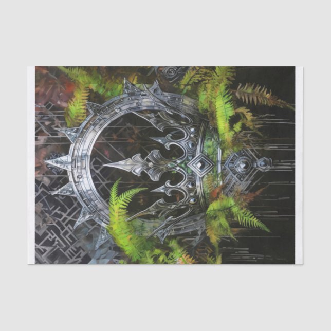 Papel De Seda Rei Guerreiro da Floresta, Coroa de Prata  (Frente )