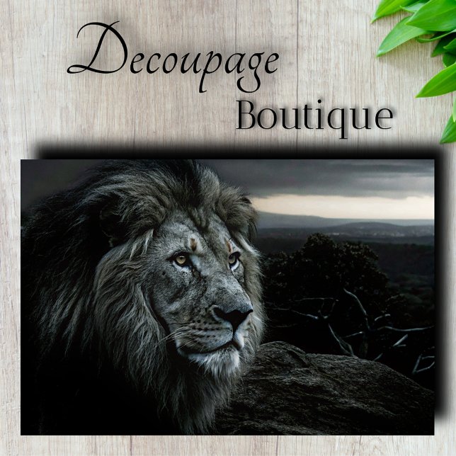 Papel De Seda Rei Leão Crepúsculo Decoupagem (Twilight Lion King Decoupage Tissue Paper)