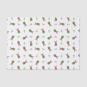 Papel De Seda Reinador De Natal Festivo Verde E Vermelho Kasky
