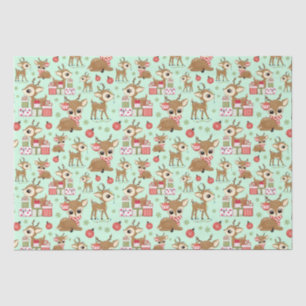 Papel De Seda Reindeer Christmas Gift Ornament Snowflake Green