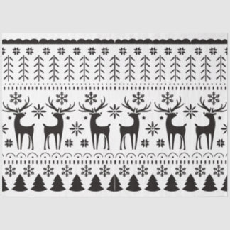 Papel De Seda Reindeer de Natal para Folk Moderno
