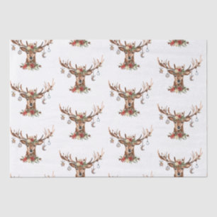 Papel De Seda Reindeer de Natal Russo Ornamentos de Antler