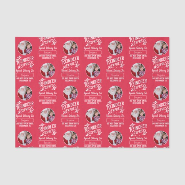 Papel De Seda Reindeer Express de Papais noeis Photo Christmas R (Frente )
