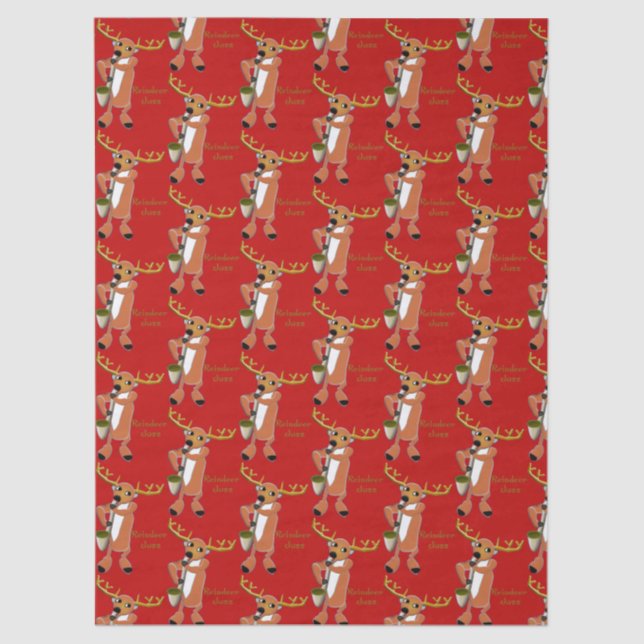Papel De Seda Reindeer Jazz Wrapping Paper (Frente )