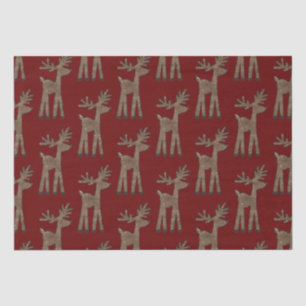 Papel De Seda Reindeer Vermelho de Natal