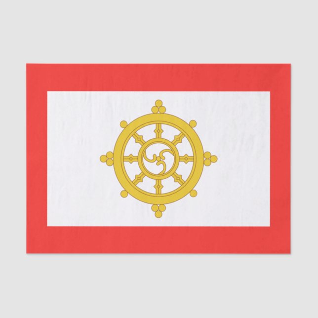 Papel De Seda Reino de Sikkim Flag (Frente )