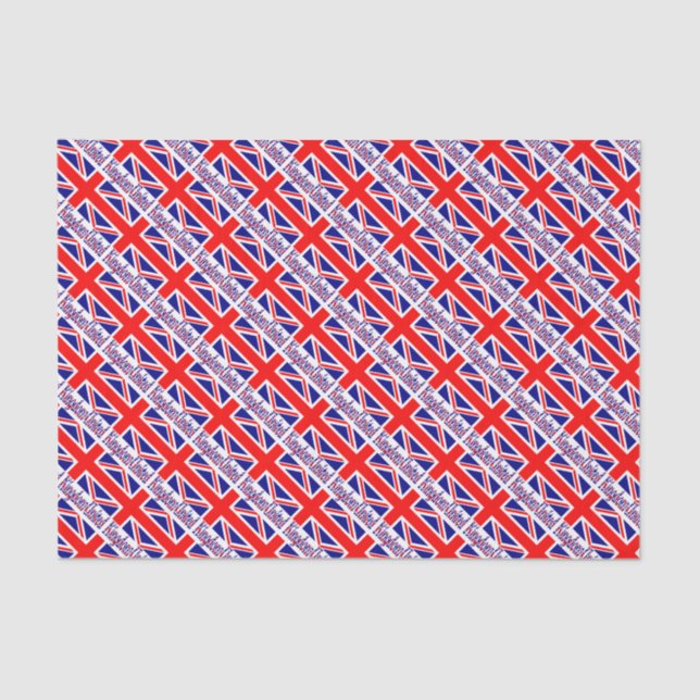 Papel De Seda Reino Unido Flg and Word Vinque (Frente )