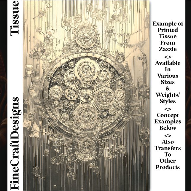 Papel De Seda Relógio de metal, parafusos de engrenagens Cogs DG (Criador carregado)