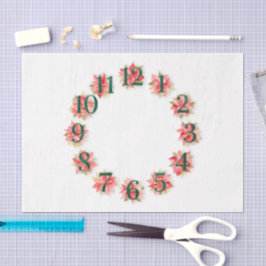 Papel De Seda Relógio de Poinsettia