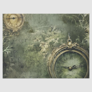 Papel De Seda Relógio Russo Emerald Green Steampunk (7)