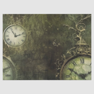 Papel De Seda Relógio Russo Emerald Green Steampunk (9)