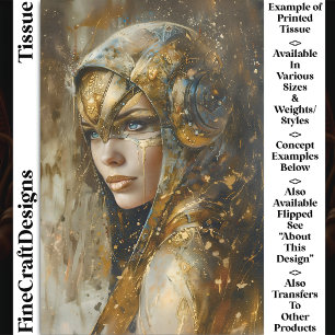 Papel De Seda Relógio Steampunk Mulher Metálica CV3 Decoupage