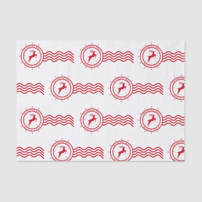 Papel De Seda rena de Natal (Frente )