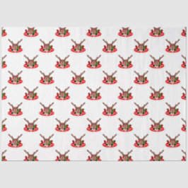 Papel De Seda Rena de Natal Cestiva Vermelha Kasky