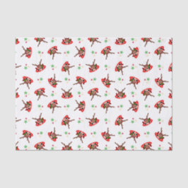 Papel De Seda Rena de Natal Cestiva Vermelha Kasky