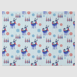 Papel De Seda Renas, Árvores de Natal e Padrões de Neve