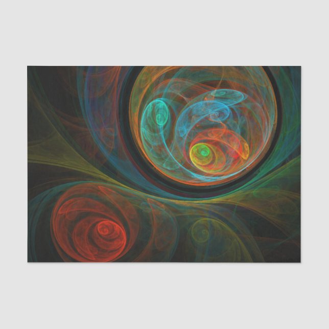 Papel De Seda Renascer Abstrato Art (Frente )