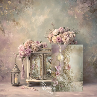 Papel De Seda Renda e Flores de Renda Dourada Clara Lanterna Lil