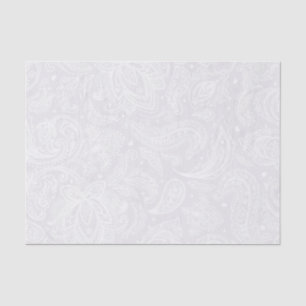 Papel De Seda Renda Paisley Branca Elegante