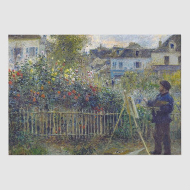 Papel De Seda Renoir - Claude Monet Pintura em seu Jardim (Frente )