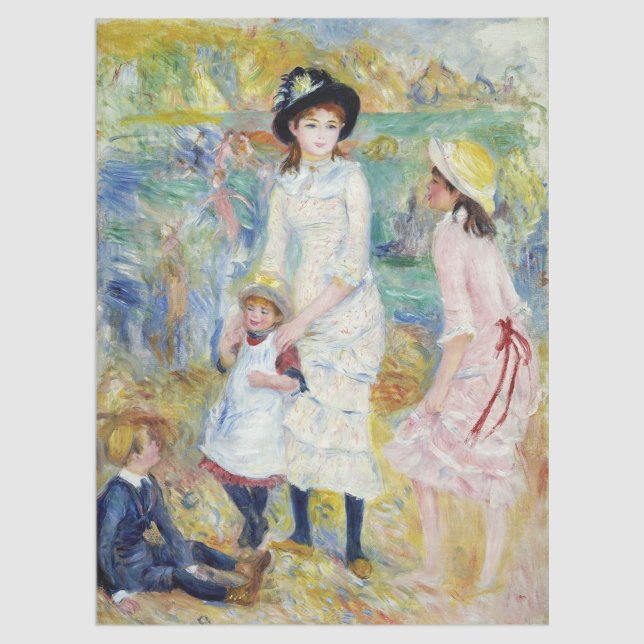 Papel De Seda Renoir - Crianças em Seashore, Guernsey (Criador carregado)