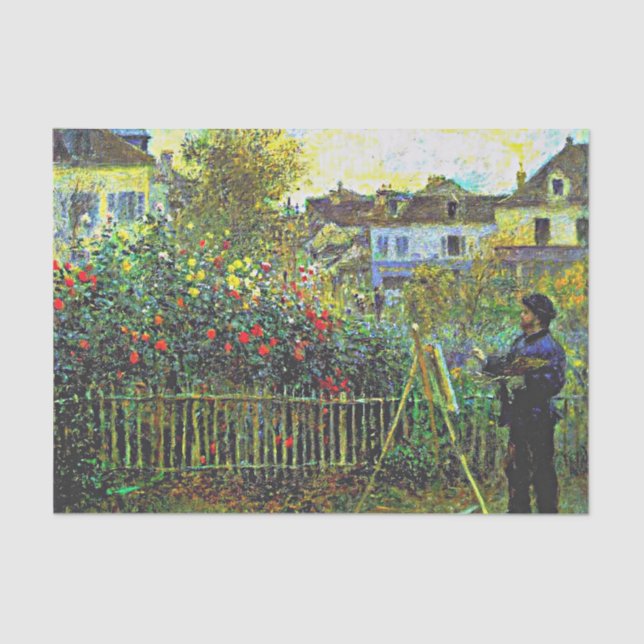 Papel De Seda Renoir - Monet Painting no seu Jardim na Argentina (Frente )