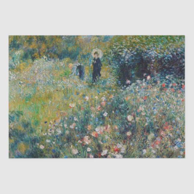 Papel De Seda Renoir - Mulher com Parasol num Jardim (Frente )