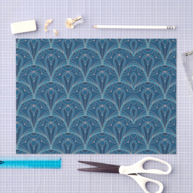 Papel De Seda Repeating geometric Art Deco pattern (Arte )