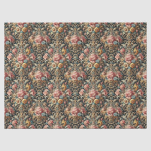 Papel De Seda Requiem para Arcana - Design Floral Gótico