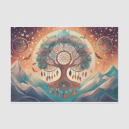 Papel De Seda Respiração do Everest, Árvore da Vida de Dreamcatc