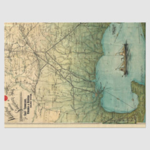 Papel De Seda Resto do mapa do Diário da sucata