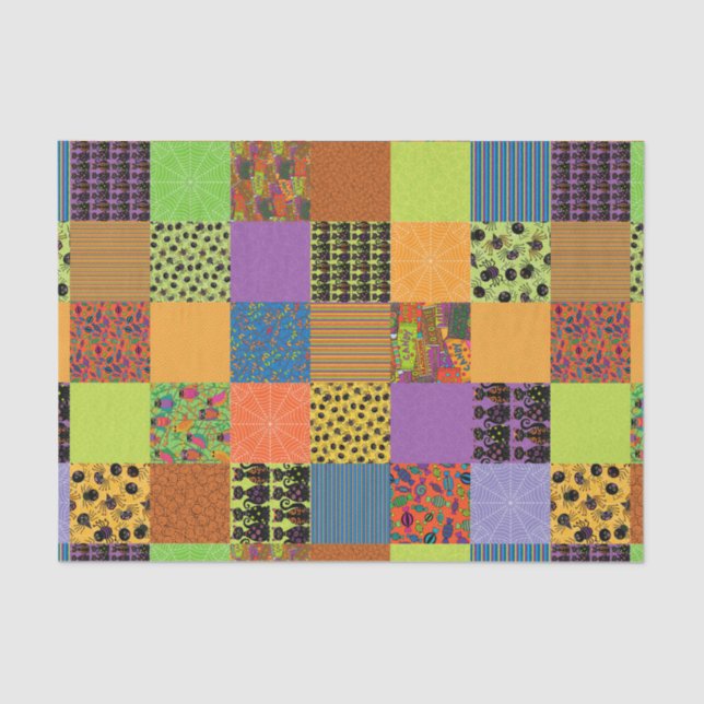 Papel De Seda Retalhos do Dia das Bruxas (Frente )