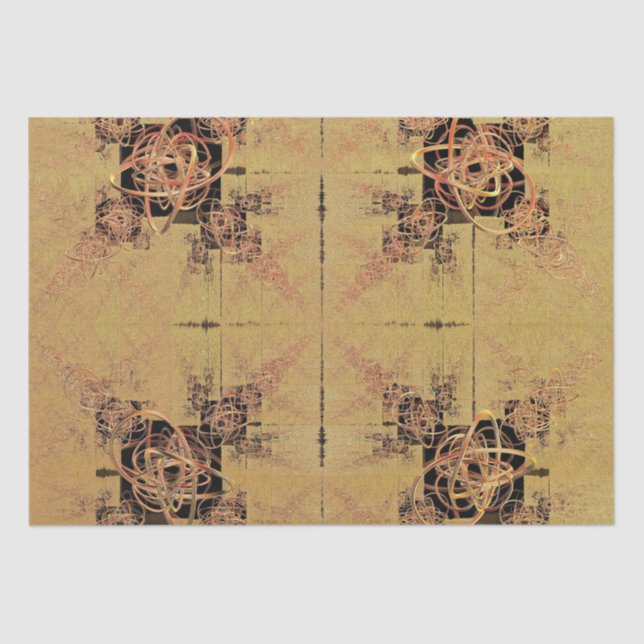 Papel De Seda Retângulo de ouro (Frente )