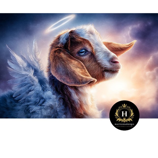 Papel De Seda Retrato Artístico de Cabra Anjo Celestial (Criador carregado)