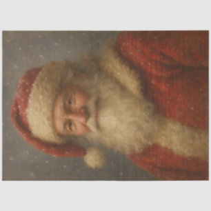 Papel De Seda Retrato Clássico de Papai Noel do Velho Mundo em D
