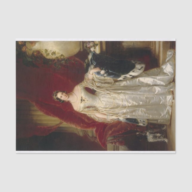 Papel De Seda Retrato da Imperatriz Alexandra Fedorovna (Frente )