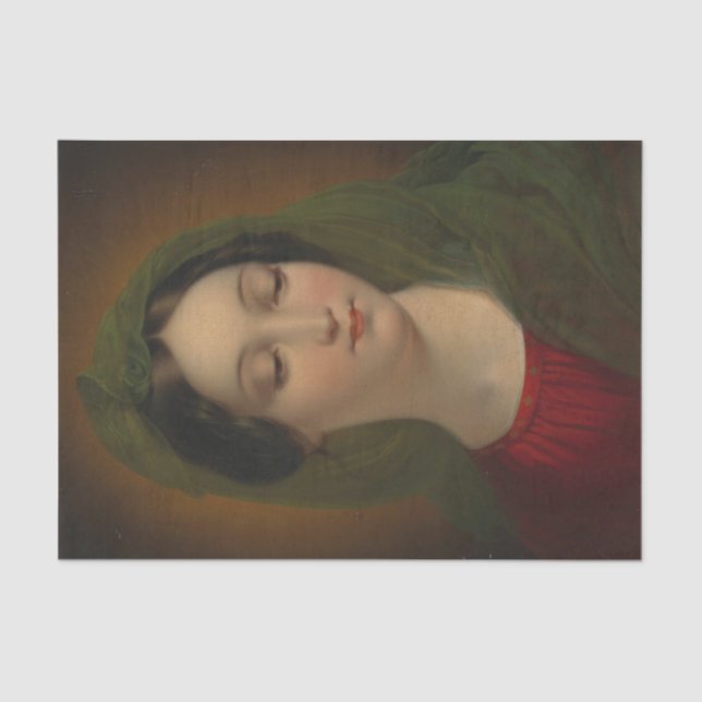 Papel De Seda Retrato da Madonna por Mihael Stroj (Frente )