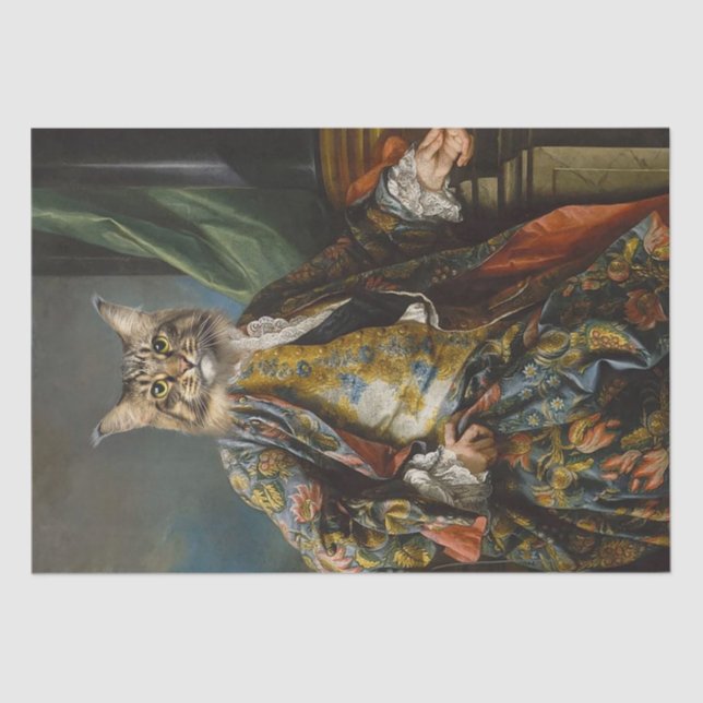 Papel De Seda Retrato de Cat (Frente )