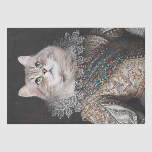 Papel De Seda Retrato de Cat (Frente )